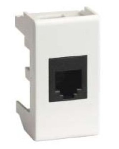 Розетка RJ-45 Viva 1 модуль белая (45048): Розетка компьютерная экранированная с одним разъёмом в Омске