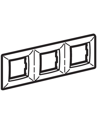 Рамка на 2+2+2 модуля (трехместная), слон. кость (75013O): Рамка трехместная, Brava в Омске