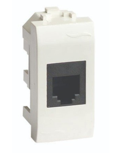Розетка RJ-45 Brava 1 модуль слоновая кость (75654S): Розетка компьютерная с одним разъёмом в Омске