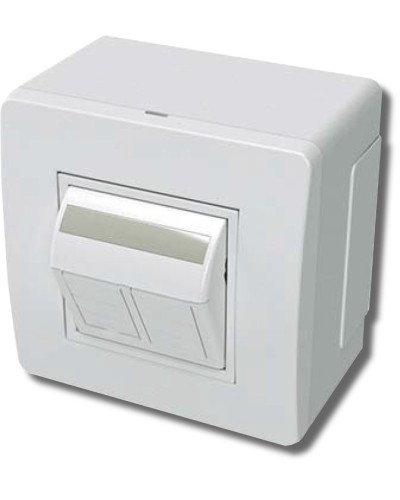 Коробка в сборе с 2 розетками RJ45, кат.5е, белая (10656): Коробка в сборе в Омске