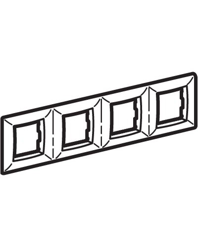 Рамка на 2+2+2+2 модуля (четырехместная), белая (75014W): Рамка четырехместная, Brava в Омске