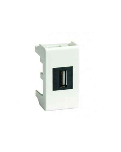 Розетка USB 2.0 Brava 1 модуль белая (76200B): Розетка USB в Омске