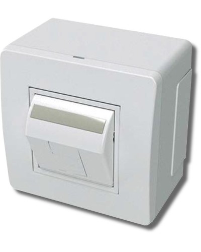 Коробка в сборе с 1 розеткой RJ45, кат.5е, белая (10665): Коробка в сборе в Омске