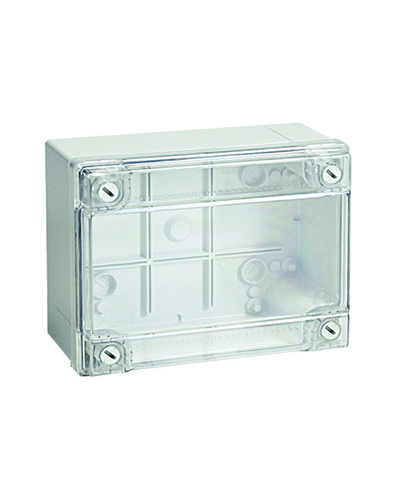 Коробка ответвительная с гладкими стенками, IP56, 380х300х120 (54420). Коробка ответвительная с гладкими стенками и прозрачной крышкой. ДКС в Омске