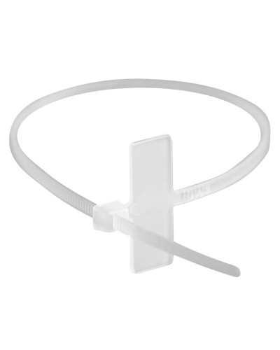 Хомут 2,5x110 белый (100шт) (252110SR-M): Хомут маркировочный, горизонтальная табличка под замком 20x9 в Омске