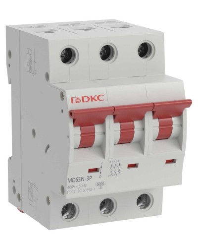 YON max MD63N 3P 63А 6кА C (MD63N-3PC63). Автоматический выключатель. ДКС в Омске