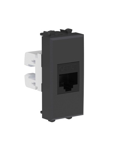 Розетка RJ-45, кат.5E, Avanti, 1 модуль, черный матовый (4412661): Розетка компьютерная модульная в Омске