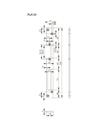 FLH24. Запорная планка длинная. dormakaba в Омске