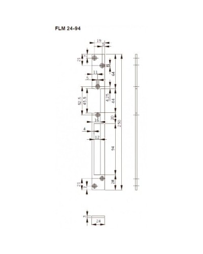 FLH24-94. Запорная планка длинная. dormakaba в Омске