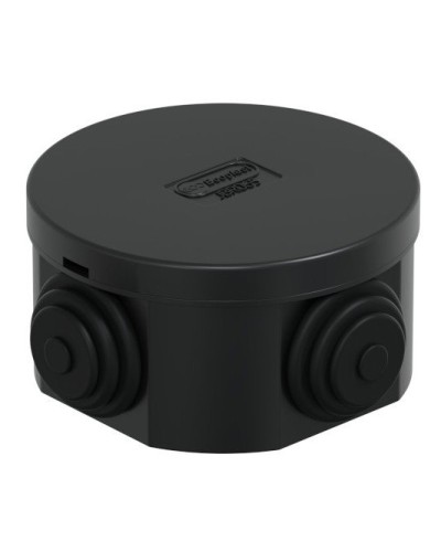 Коробка JBR065 D=65х35, 4 вых., IP44, черная (44004BL-1). Коробка монтажная. Экопласт в Омске