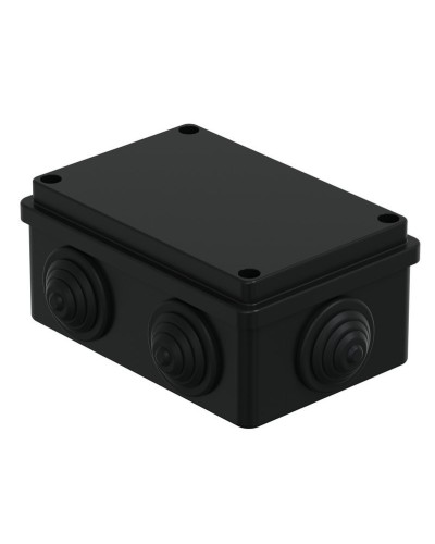 Коробка JBS120 120х80х50, 6 вых., IP55, черная (44008BL-1). Коробка монтажная. Экопласт в Омске