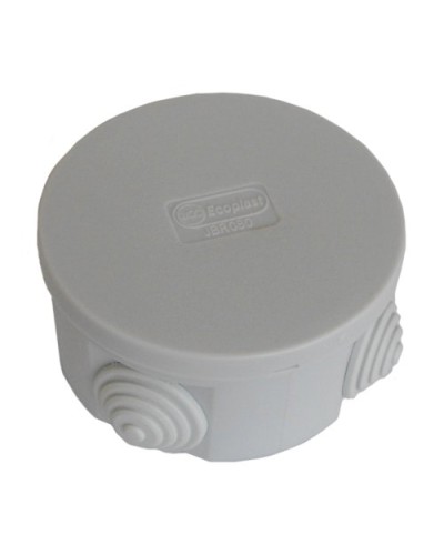 Коробка JBR080 D=80х40, 4 вых., IP44, серая (44005). Коробка монтажная. Экопласт в Омске