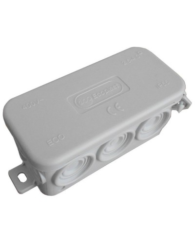 Коробка JBL090 90х42х40, 10вых., 4P (0,15…2,5мм²) серая (43154HF-GR). Коробка монтажная, огнестойкая, без галогена. Экопласт в Омске