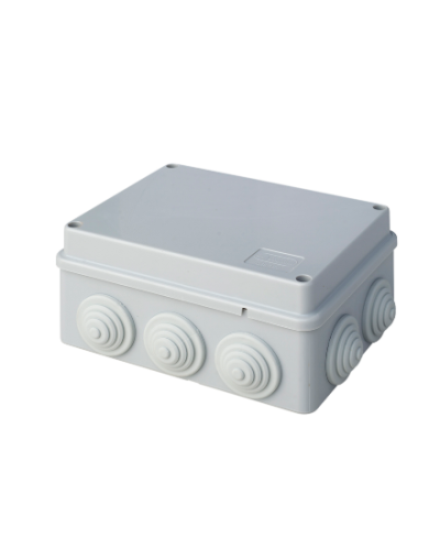 Коробка JBS150 150х110х70, 10 вых., 5P (1,5…6мм²) серая (43029HF-GR). Коробка монтажная, огнестойкая, без галогена. Экопласт в Омске