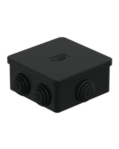 Коробка JBS080 85х85х50, 6 вых., IP44, чёрная (44066BL-1). Коробка монтажная. Экопласт в Омске