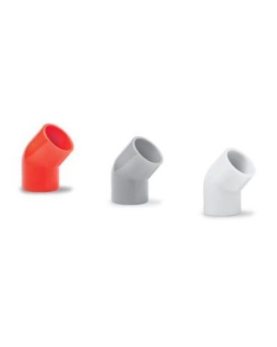 Ecoplast поворот 45гр., для аспирационной системы D25, АБС, белый (10 шт) (49225-10W). Поворот для аспирационной системы. Экопласт в Омске