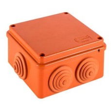 Коробка JBS100 100х100х55, 6 вых., 8P (1,5-6мм²) (43487HF): Коробка монтажная, огнестойкая, без галогена