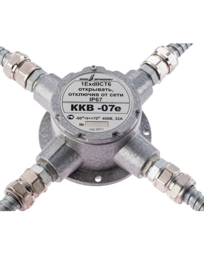 ККВ-07е-Ех-А-Р1-К-БК1, КВМ15+КВМ15+КВМ15+КВМ15. Коробка коммутационная взрывозащищенная крестообразная. Эридан в Омске