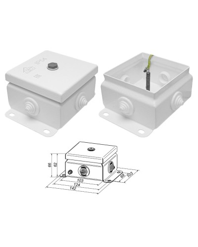 КМ IP55-1010 (без DIN рейки). Коробка монтажная электротехническая. Гефест в Омске