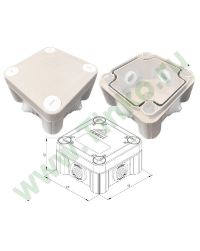 КМ-1010(П)-IP55. Коробка монтажная. Гефест в Омске