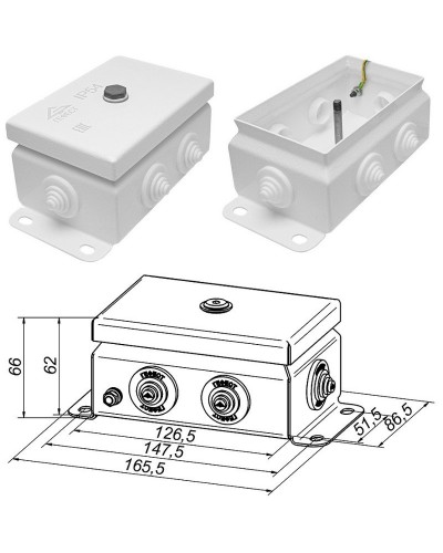 КМ IP55-0812 (без DIN рейки). Коробка монтажная электротехническая. Гефест в Омске