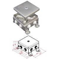 КМ-О (12к)-IP55-1212, 8 вводов, нержавейка: Коробка монтажная огнестойкая