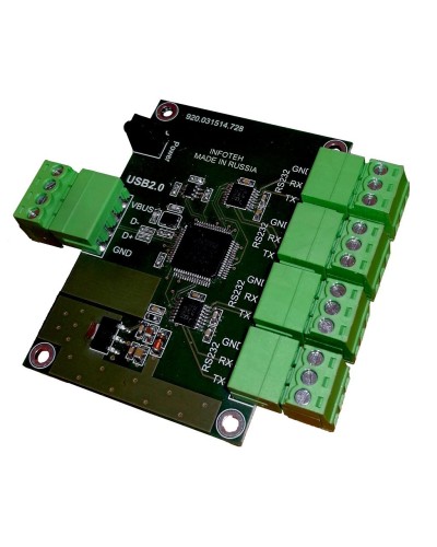 AVT-USB/4RS232. Промышленный преобразователь USB в RS-232. Инфотех в Омске