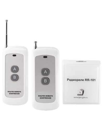 RR-101 + 2 пульта, 250-950 метров, двойное питание 12В и 220В. Комплект радиореле. ИПРо в Омске
