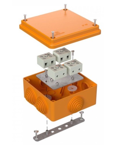 Коробка огнестойкая 100х100х50 (40-0300-FR1.5-8). Коробка огнестойкая для открытой установки. Промрукав в Омске