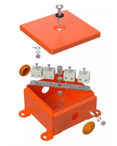 Коробка металлическая огнестойкая 110х110х65 (70-0360-FR2.5-4). Коробка металлическая огнестойкая. Промрукав в Омске