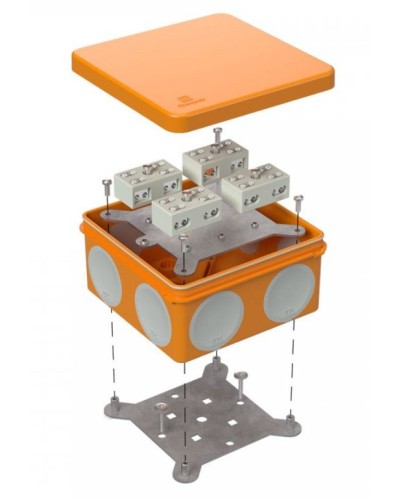 Коробка огнестойкая 100х100х50 (60-0300-FR6.0-4-8-Р Е15-Е60). Коробка огнестойкая для открытой установки. Промрукав в Омске
