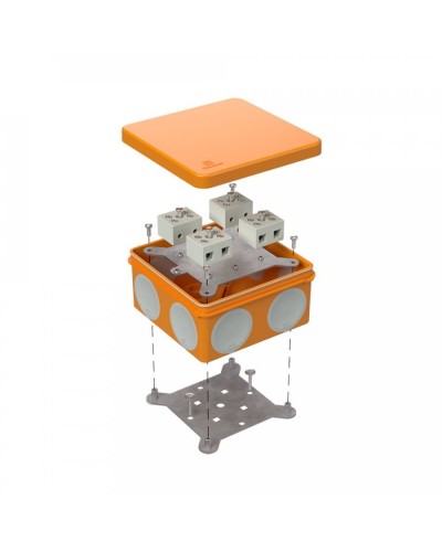 Коробка огнестойкая 100х100х50 (60-0300-FR10.0-8). Коробка огнестойкая для открытой установки. Промрукав в Омске
