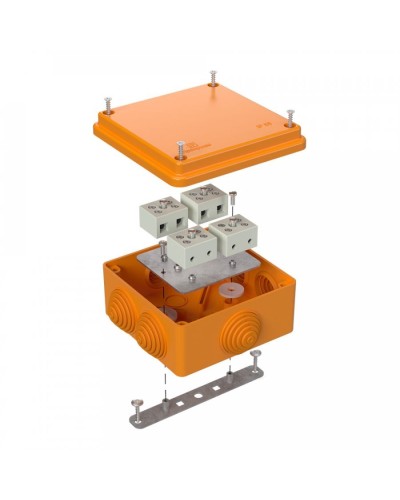 Коробка огнестойкая 100х100х50 для о/п (40-0300-FR6.0-8). Коробка огнестойкая для открытой установки. Промрукав в Омске
