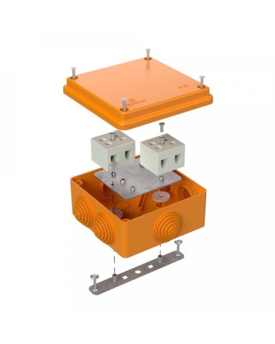 Коробка огнестойкая 100х100х50 для о/п (40-0300-FR10.0-4). Коробка огнестойкая для открытой установки. Промрукав в Омске