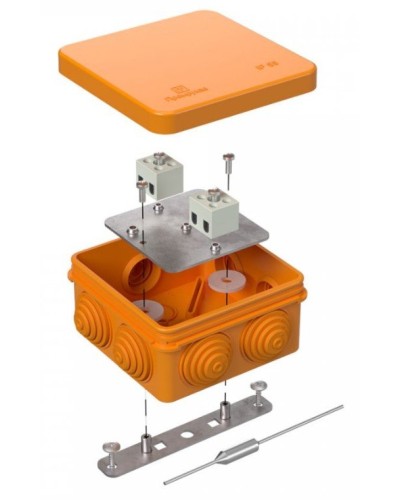 Коробка огнестойкая 80х80х40 (40-0210-FR2.5-4-П). Коробка огнестойкая для открытой установки. Промрукав в Омске