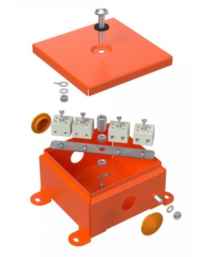 Коробка огнестойкая 110х110х65 (70-0360-FR6.0-8). Коробка огнестойкая для открытой установки. Промрукав в Омске