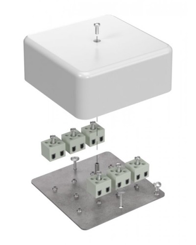 Коробка огнестойкая 103х103х45 (латунь) (40-0470-FR2.5-12-Е60). Коробка огнестойкая для открытой установки. Промрукав в Омске