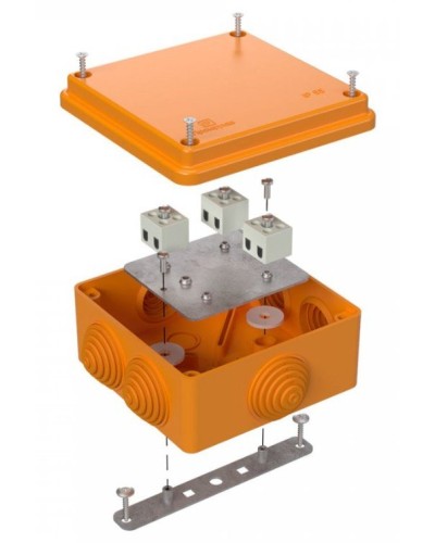 Коробка огнестойкая 100х100х50 (40-0300-FR1.5-6). Коробка огнестойкая для открытой установки. Промрукав в Омске