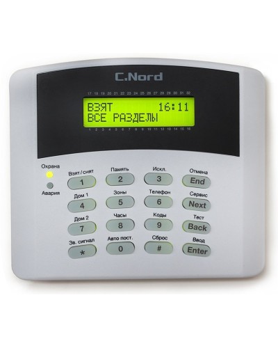 K16-LCD. Проводная клавиатура для контрольных панелей серии Норд, Hunter, Captain. Си-Норд в Омске